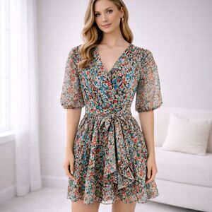 Ted Baker Floral Tiania Smock Panel Wrap Mini 2